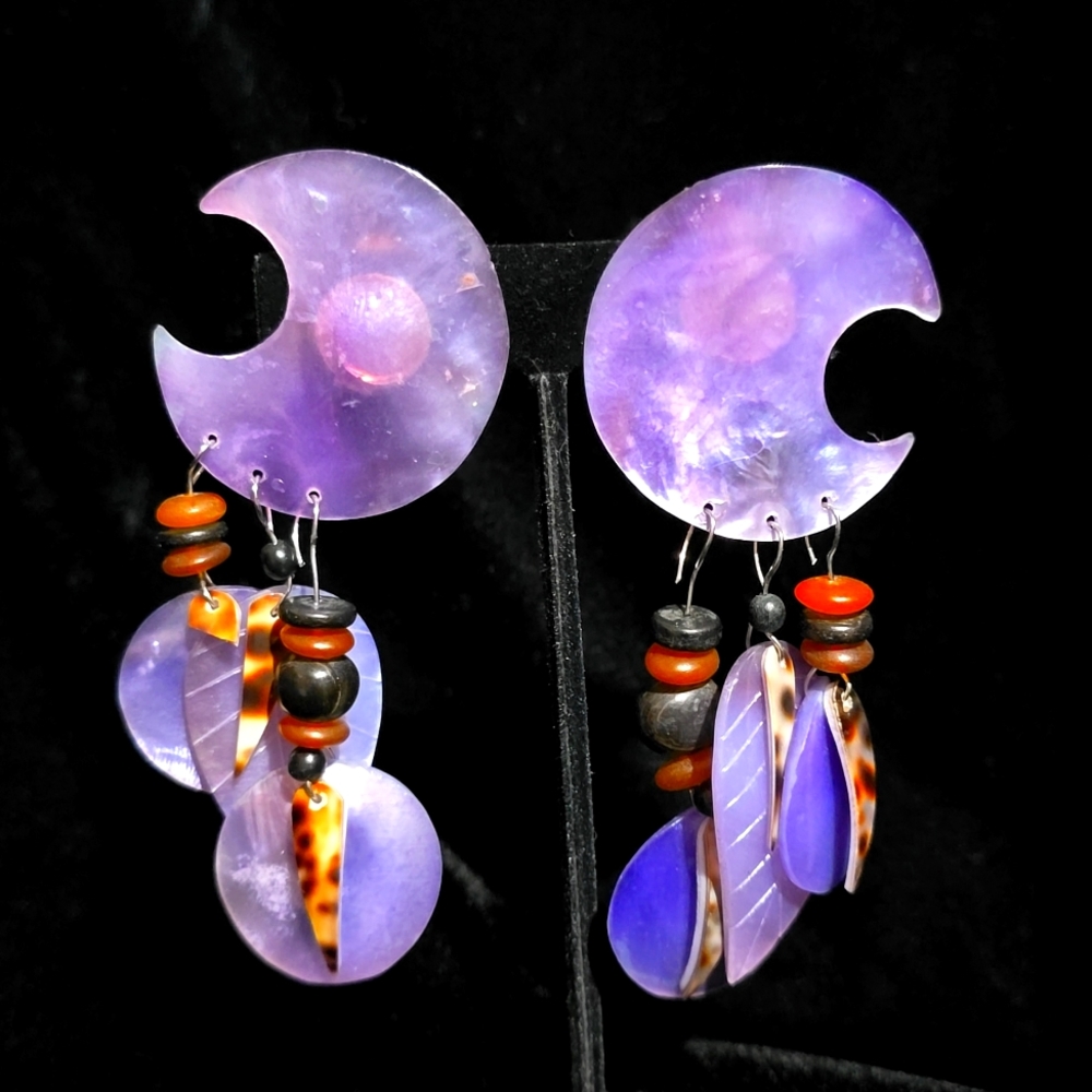 Unique Shell Clip On Earrings